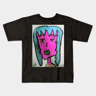 The blue hair lady Kids T-Shirt